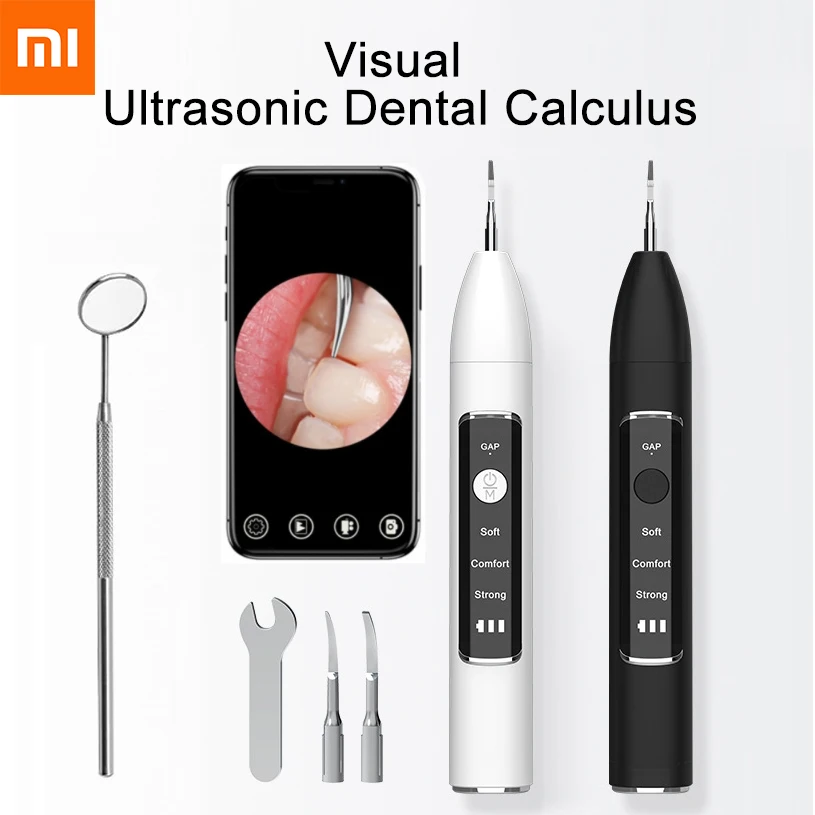 Xiaomi Visual Ultrasonic Dental Calculus Remover Teeth Plaque Scaler Stain Clean Electric dental cleaner dental scaler