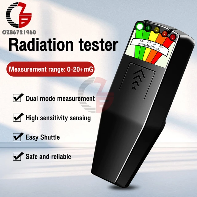 KII K2 Electromagnetic Field EMF Gauss Meter Ghost Hunting Detector  Portable EMF Magnetic Field Detector 5 LED Gauss Meter