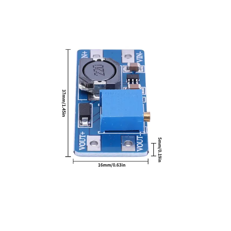 2pcs MT3608 Adjustable Boost Module DC-DC Step Up Converter Module 2A Max 2V-24V To 5V 9V 12V 28V Booster Power Supply Board image 3