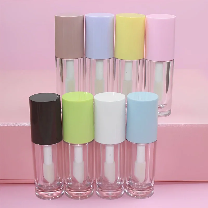 30Pcs 6ml Refillable Lip Gloss Tubes Empty Clear Lip Glaze Bottles Colorful Plastic Lip Balm Cosmetic Containers For Travel