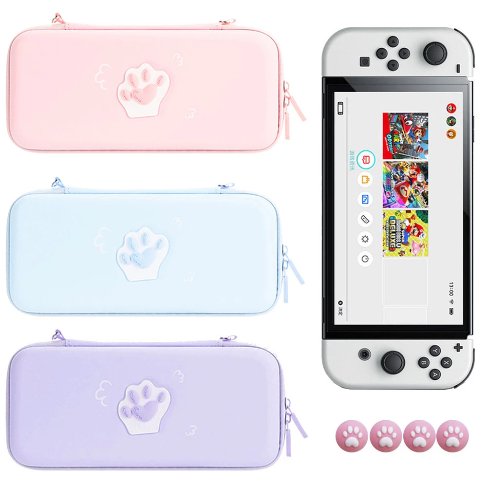 Cute Pink Carrying Case For Nintendo Switch Protective Case Cover ...