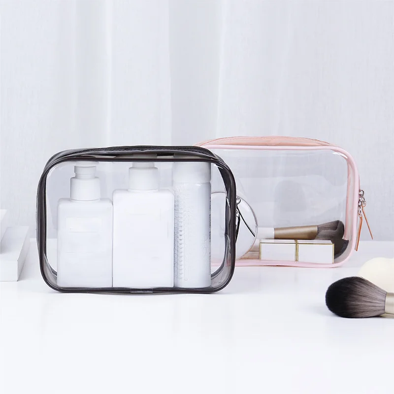Transparent PVC Storage Bags Travel Organizer Clear Makeup Bag Professional Cosmetic Bag Beauty Case Toiletry Bag Wa
