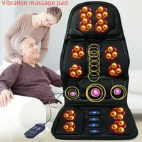 NEW Car Chair Body Massage Heat Mat Seat Cover Cushion Neck Pain Lumbar Support Pad With Remote Controls Neck Mat Back Massager 1
