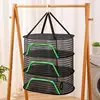 Drying Rack Net Foldable 3 Layers Dryer Rack With Zippers Portable Strong Nylon Rope Multi-function Food Mesh Dryer For Garden 3