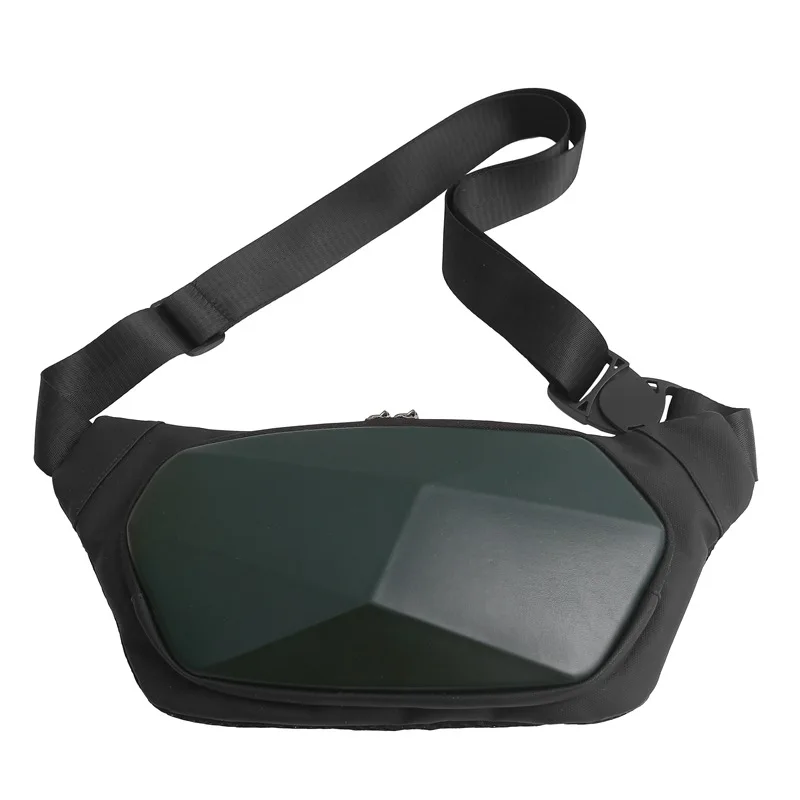 Chest Bag Sports Fashion Unisex Single Shoulder Crossbody Bag Casual Solid Color Zipper Connector Trend Personality All-match