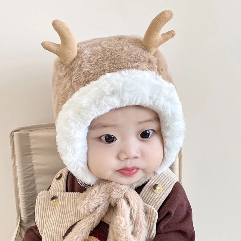 

Cartoon Baby Hat Ear Protections Bonnet Cap Beanie Hat Infant Newborn Toddler Winter Hat for Baby Boy Girl 6-20Month