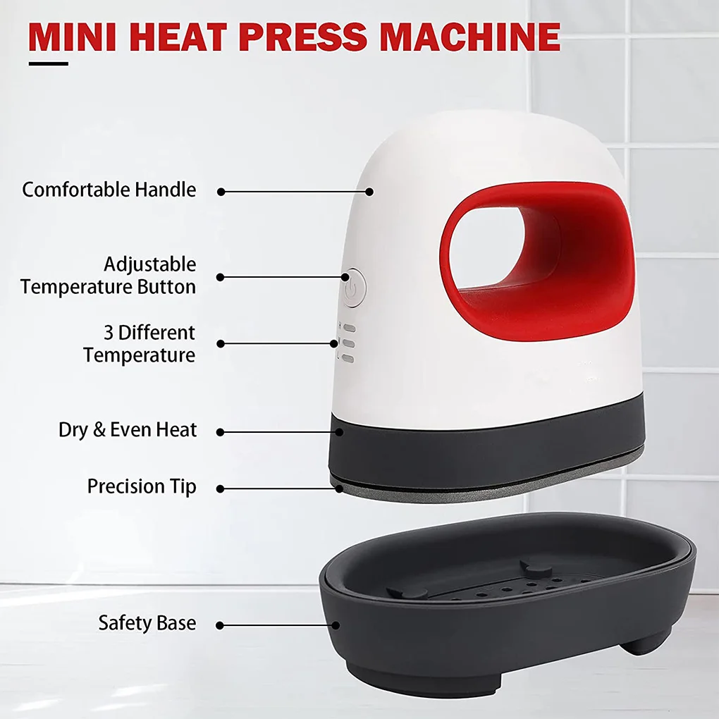 Máquina Elétrica da Imprensa do Calor Impressão Ajustável Ferro Handheld Roupa da Transferência Chapéus Bolsas Carimbando 110v 220v Modos
