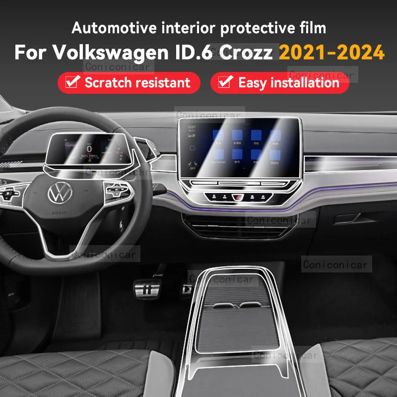 

For Volkswagen ID.6 CROZZ 2021-2024 ID6 Gearbox Panel Dashboard Navigation Automotive Interior Protective Film Anti-Scratch