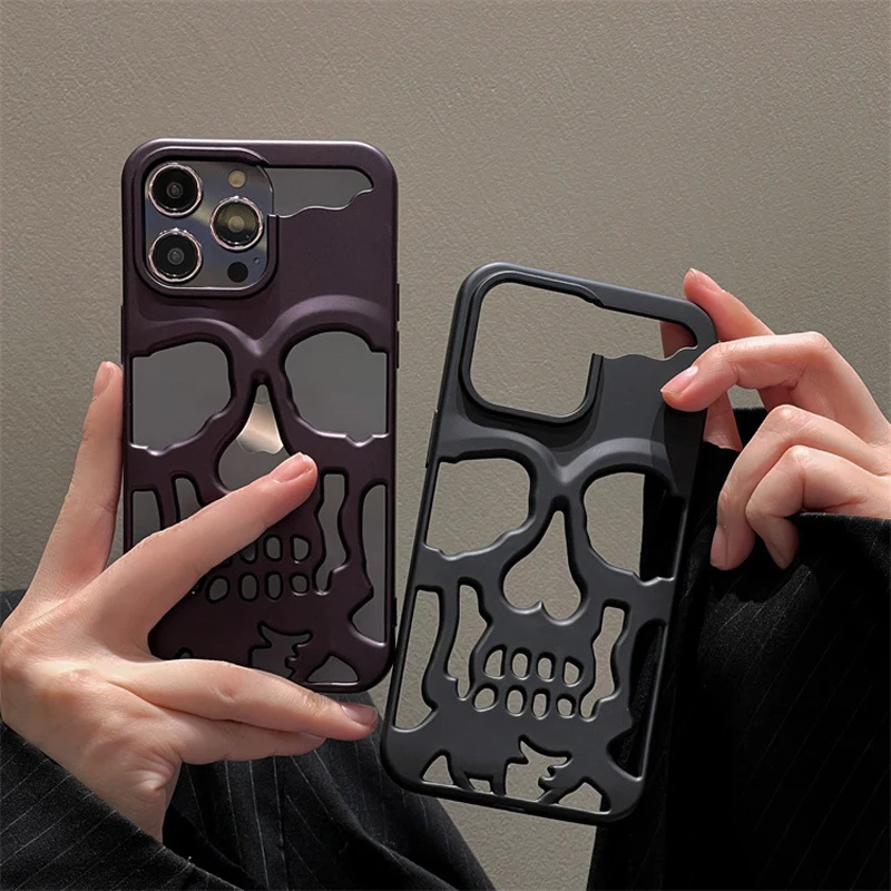 Luxury skeleton Skull Case for iPhone 11 12 13 14 Pro Max Phone Cases