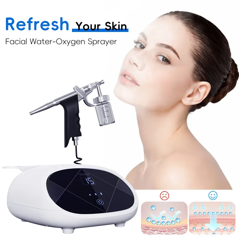 VLVEE Handheld High-Pressure Facial Hydration Machine 3-Level Adjustment Home Moisturizing Spray Gun for Face Beauty Care