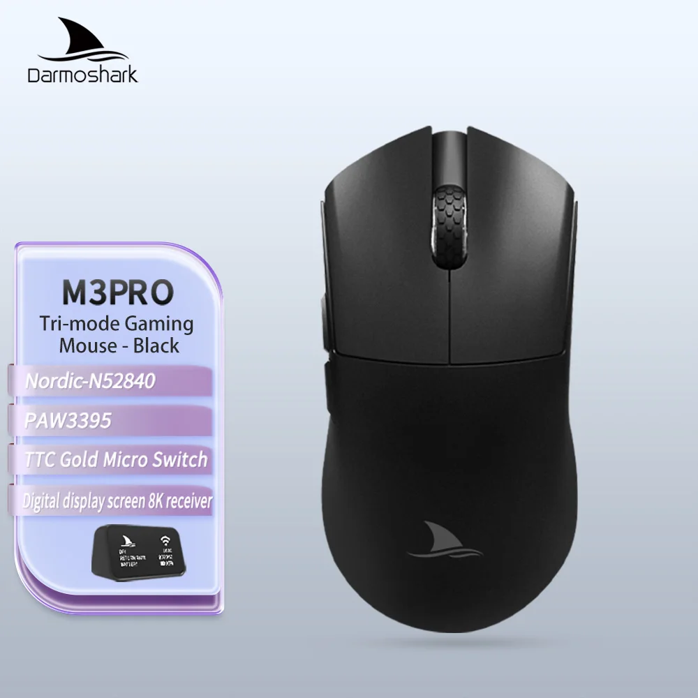 Darmoshrk KIRAN M3 PROMAX ゲーミングマウス 本体 Darmoshark M3Pro ゲーミングマウス 2.4G BT ワイヤレス トライモード