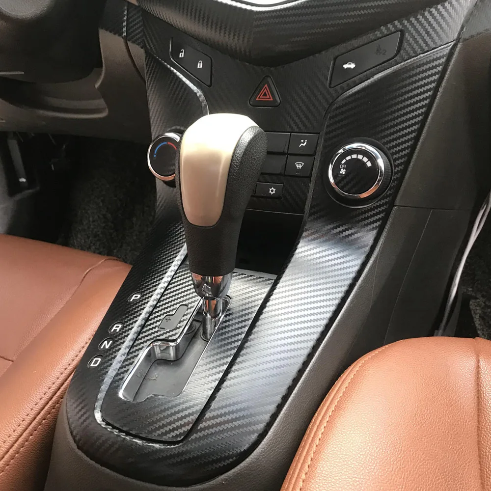 Chevrolet Cruze 2009-2014 용 탄소 섬유 자동차 필름 인테리어 스티커 센터 콘솔 기어 대시 보드 에어 도어 핸들 리프트 패널