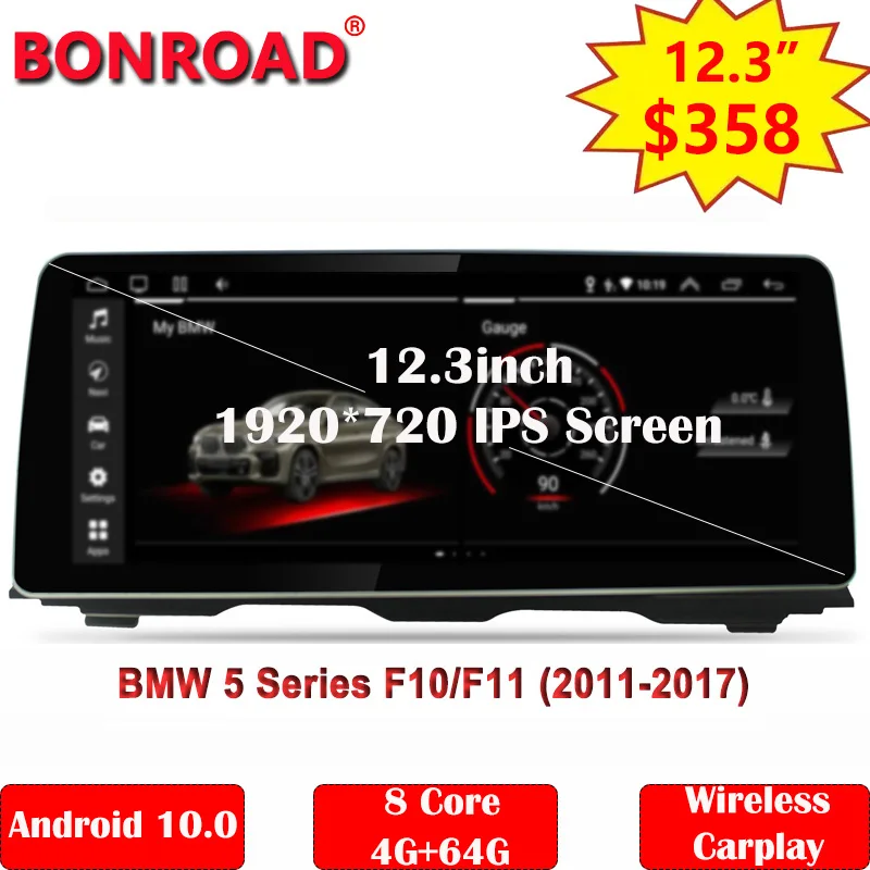 Автомобильный мультимедийный проигрыватель 12 3 дюймов Android 10 0 1920*720P IPS 4G Rom64G для BMW
