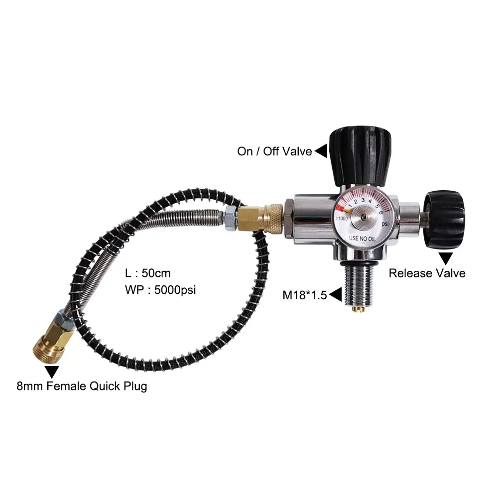 TUXING 300Bar 12L Carbon Fiber Cylinder with Regulating Valve for Underwater Swi
