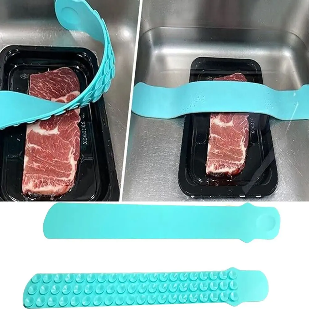 Defrosting Stripes Silicone Thawing Tool Household Fast Seafood Steak Meat Silicone Corners Unfreeze Reusable Meat Thawing Board