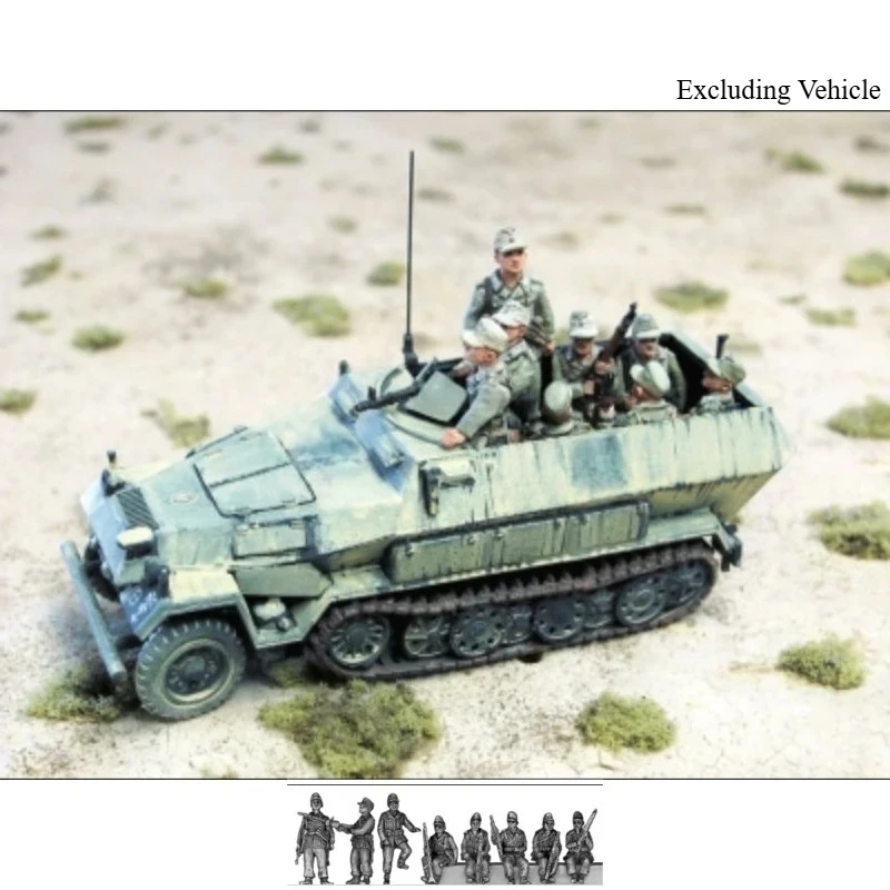 1/72 스케일 다이캐스트 레진 피규어 모델 키트 2차 세계대전 독일 팬저 포병 8개 피규어 미도색