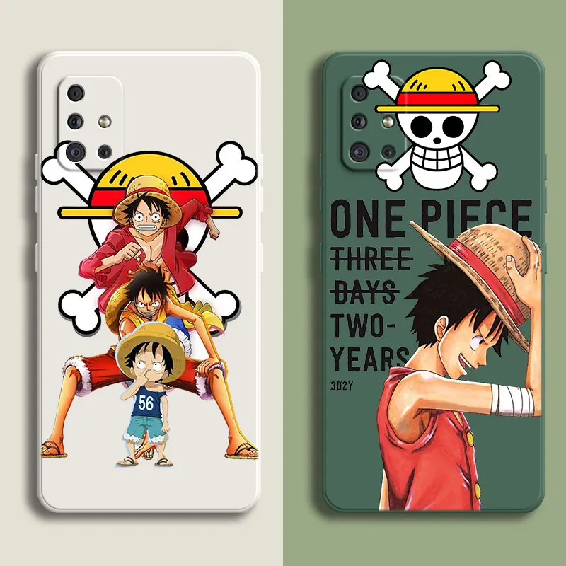 Custodia In Silicone One Piece Pirate Monkey D Rufy Per Samsung Galaxy M14 M54 M33 M53 M23 M13 M12 M52 A21S A20E A31 A40 A41 A03 Core