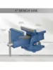 4 Inch Bench Vise Heavy Lock Down Duty Clamps Precision 4 Inch Jaw Width 360° Swivel Base CNC Vise Work Bench For Woodworking Mi 2