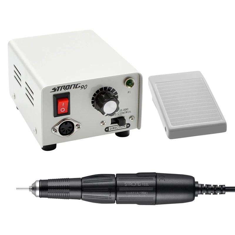 65W Electric Nail Drill Machine Strong 90 nail polish remover 102L 2.35mm Model Manicure Pedicure Nail Filer Bit 6