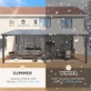 24 'x 10' terrace pavilion, large wall mounted hardtop sloping pavilion, deck heavy-duty terrace sunshade, backyard 6