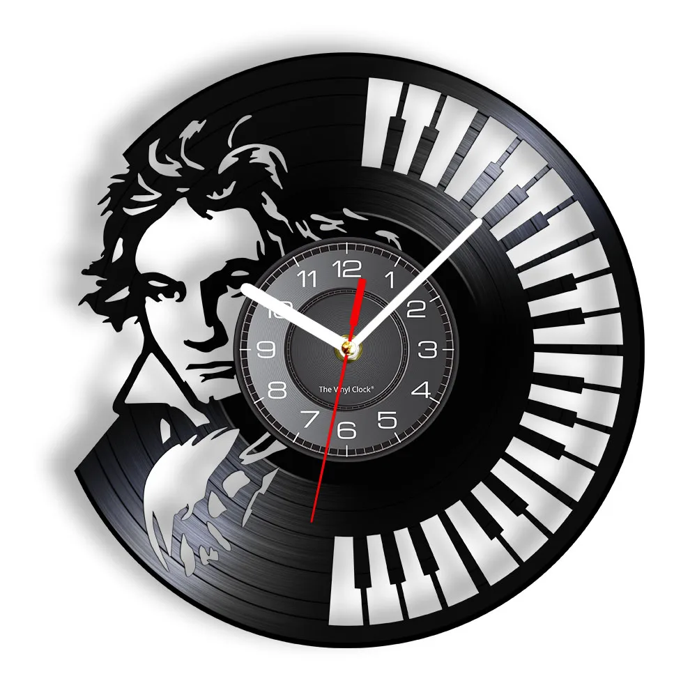 Mozart Vinyl Record Wall Clock Decor Home Music Handmade Unique Art Best Gift 