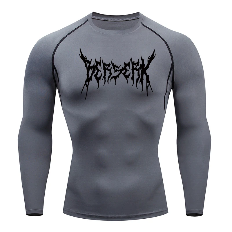 Gym Workout Rash Guard for Men Athletic Quick Dry Compression Shirts Berserk Print Tshirts Tees Tops Undershirts Baselayers sport t shirt running t shirt running t shirts fitness clothes compression t shirt men t shirts men undershirts