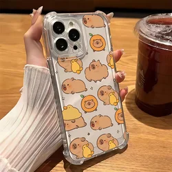 Capybara Cartoon Clear Anti-Fall Phone Case for Samsung NOTE 20 (TMSJ-265TMS2402s8)