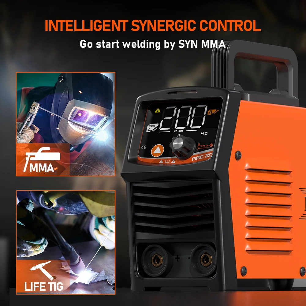 FEIFANKE ARC200 200A 110/220v MMA TIG LED Dispaly Welding Machine IGBT Inverter Synergic Control Welder Machine with Hot Start 3