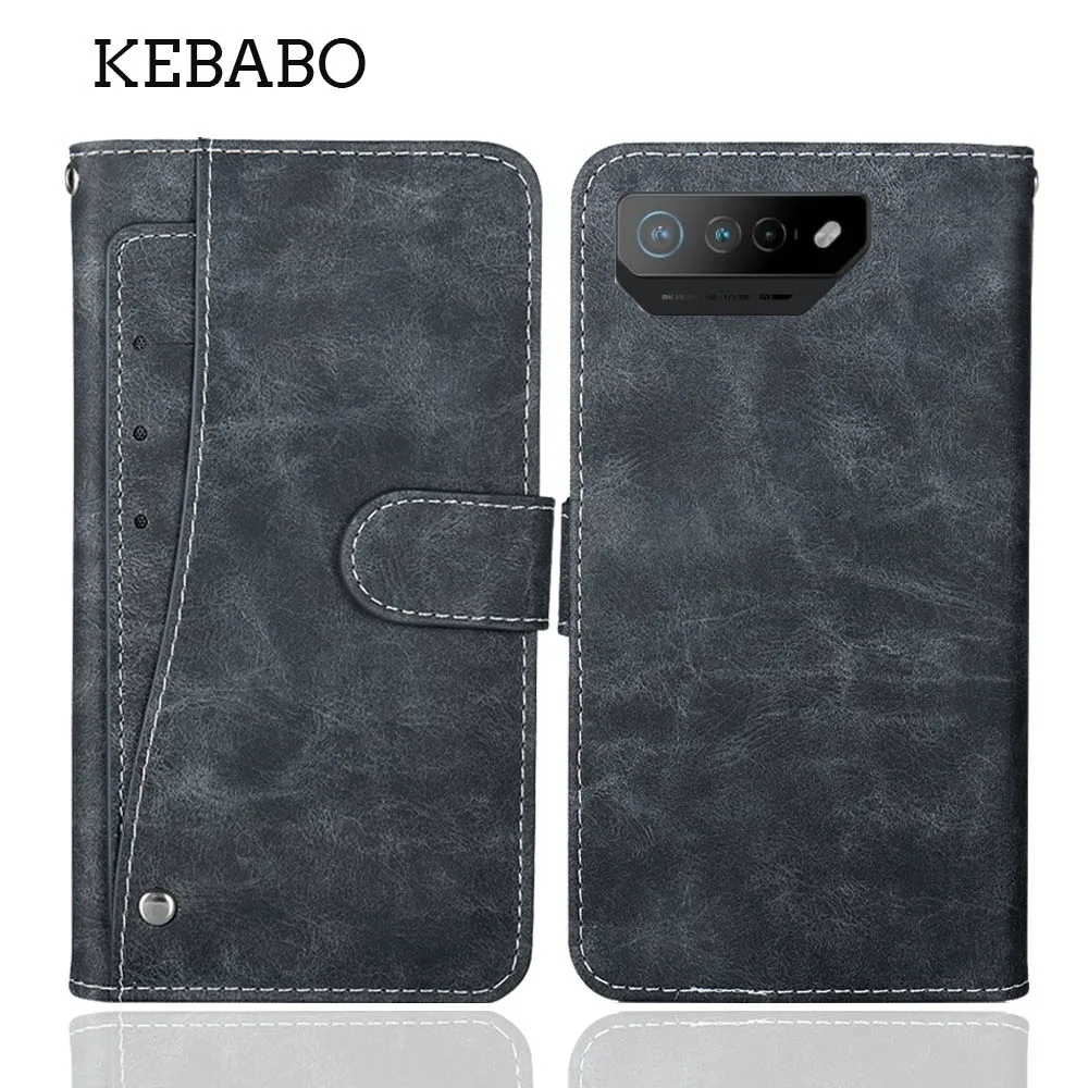 Portafoglio In Pelle Moda Asus Rog Phone 7 7 Ultimate Case Flip Luxury Card Slot Cover Phone Protective Book Style Bags
