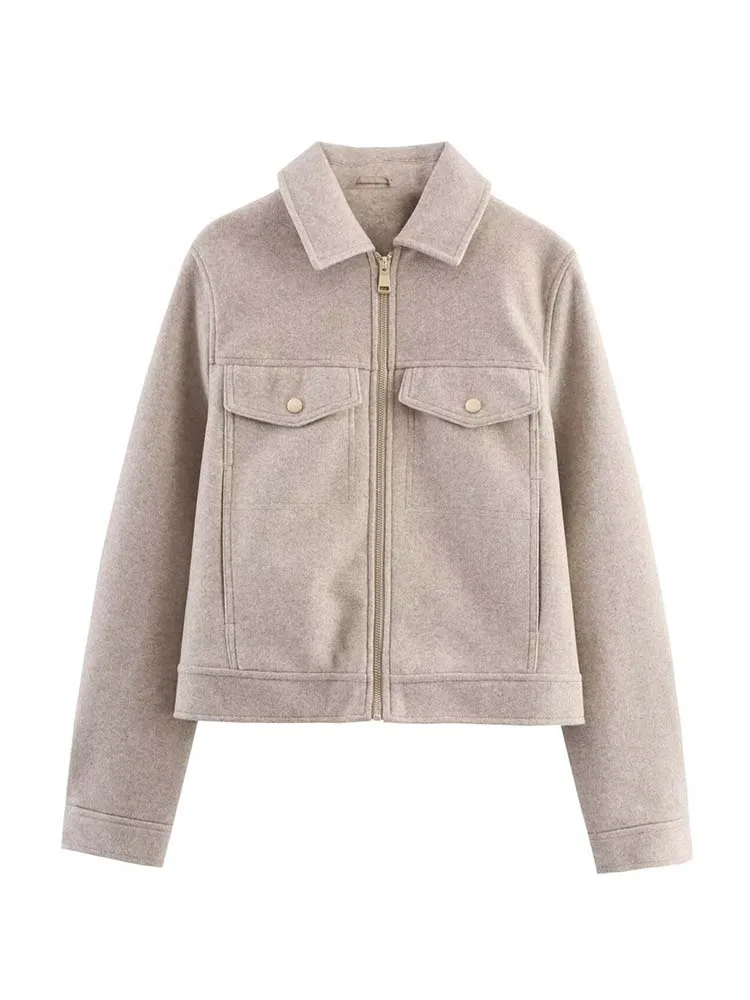 2025 Chic Casual Jackets For Women Long Sleeve zipper Autumn Jacket Coats Fashion Streetwear New Outerwear ﻿