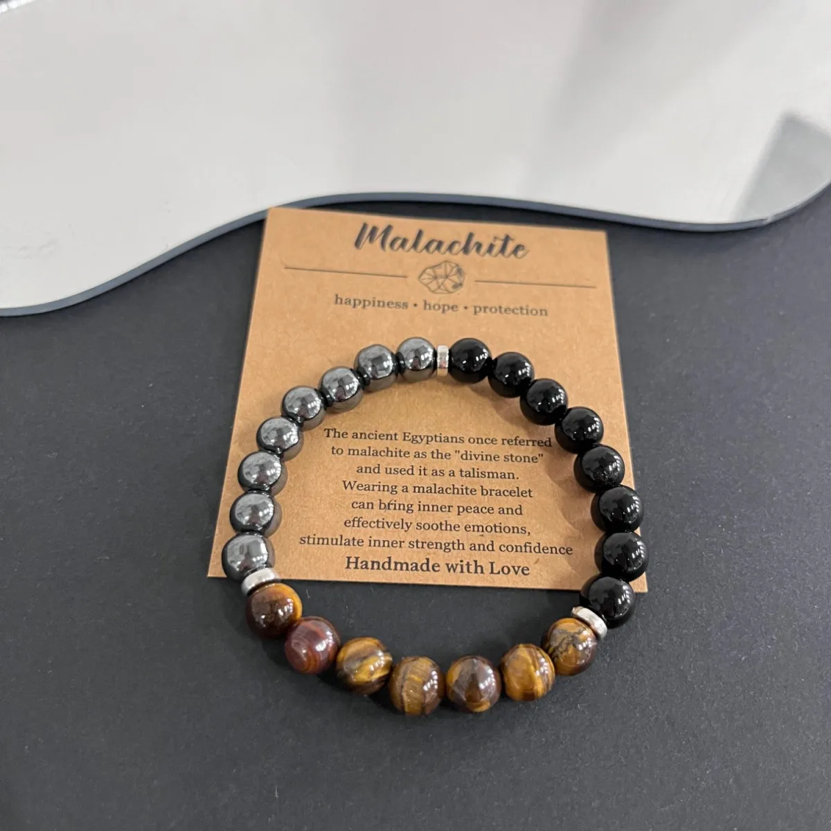 Pulsera de Ojo de Tigre y Obsidiana