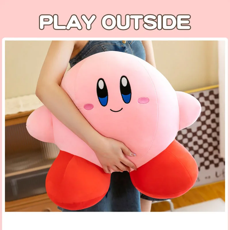 Anime Star Kirby Plush Toys Soft Stuffed Animal Doll Fluffy Pink Plush Doll Pillow Room Decoration Toys For Children's Gift 6