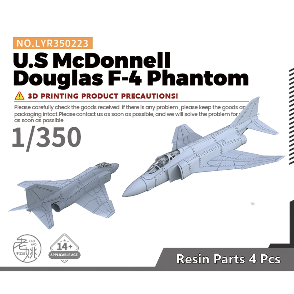 

Pre-sale 7! Yao's Studio LYR350223 1/350 Military Model Kit U.S McDonnell Douglas F-4 Phantom 4pcs