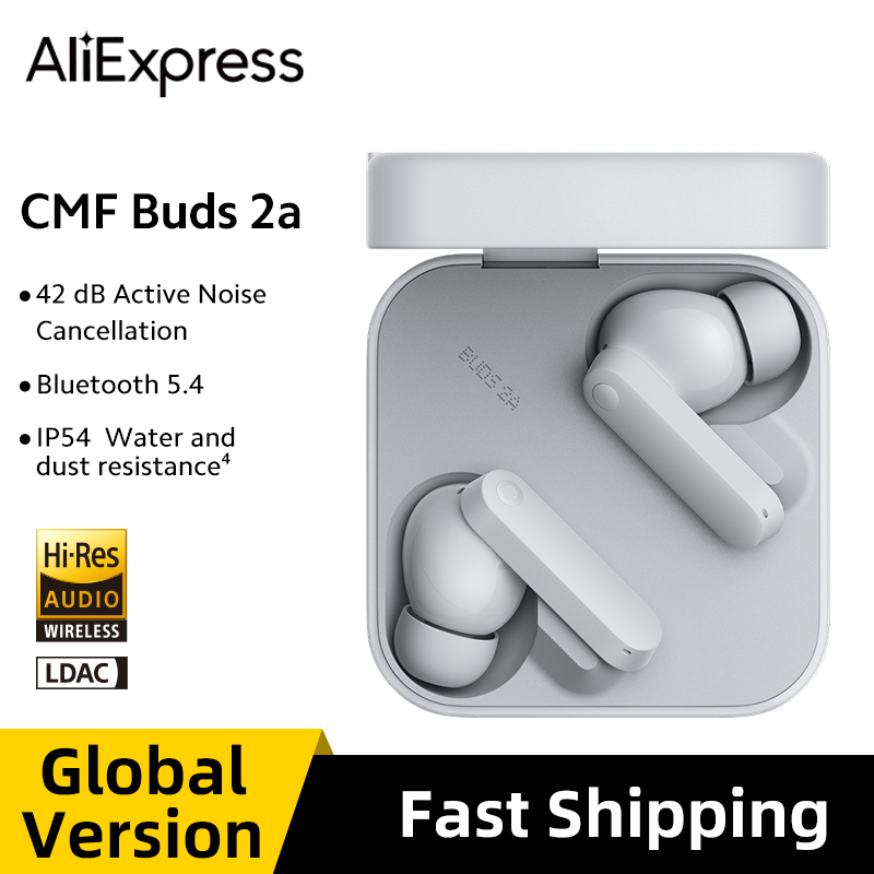 In stock Global Version CMF Buds 2a Earphone Bluetooth 5.4 Dual Connection12.4mm Driver 42dB ANC 4HD Mics Up 31H of playbackIP54