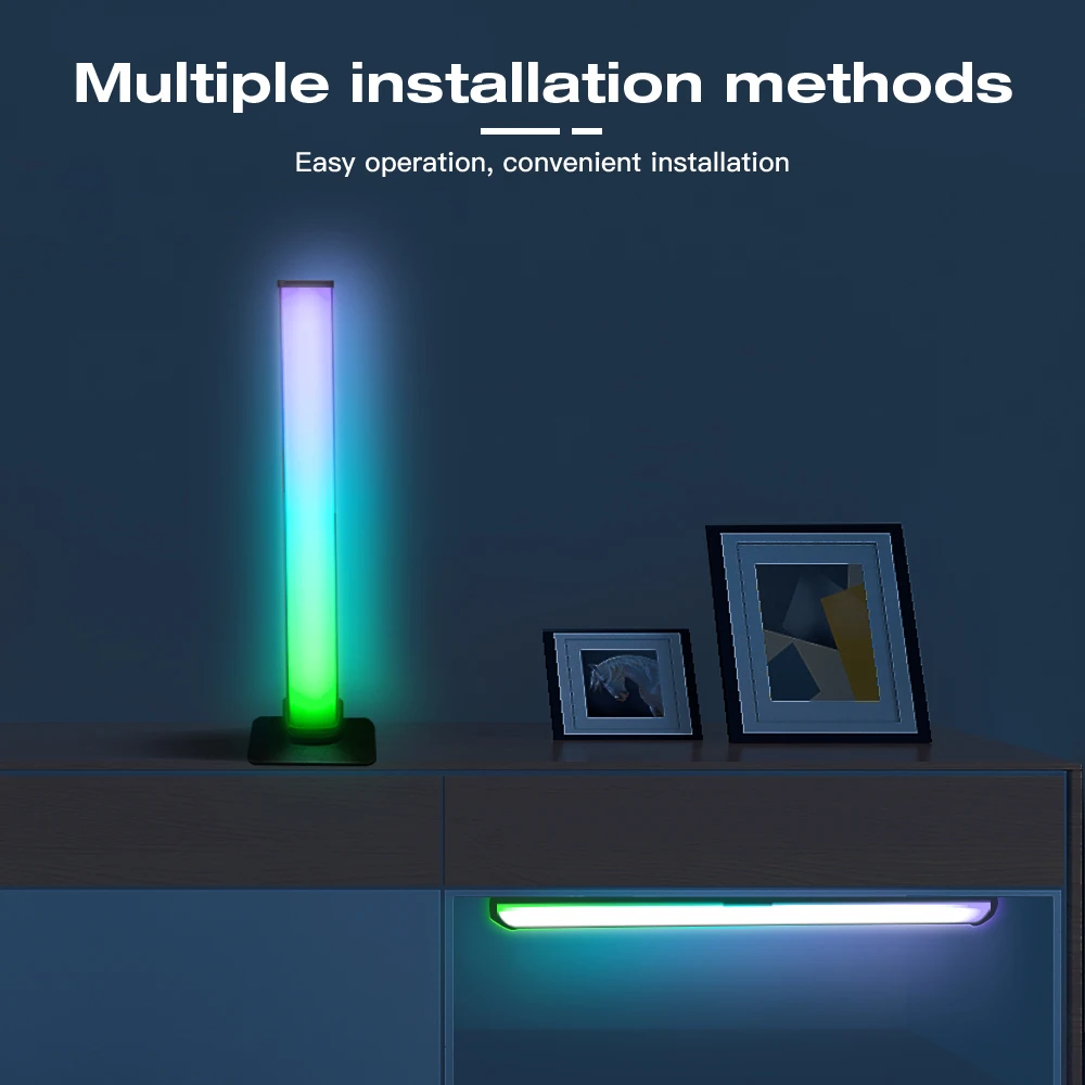 GLEDOPTO WLED 라이트 바 디지털 RGB IC 컬러 LED WiFi APP Alexa EchoControl DC5V USB 마이크 음악 모드 DIY 동적 조명