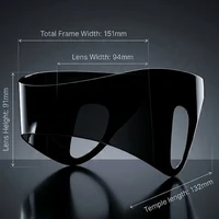 Lunettes de soleil oversize monobloc style punk pour femme 2026 – Marque de luxe, sportives, sans monture, coupe-vent, masque solaire enveloppant 5