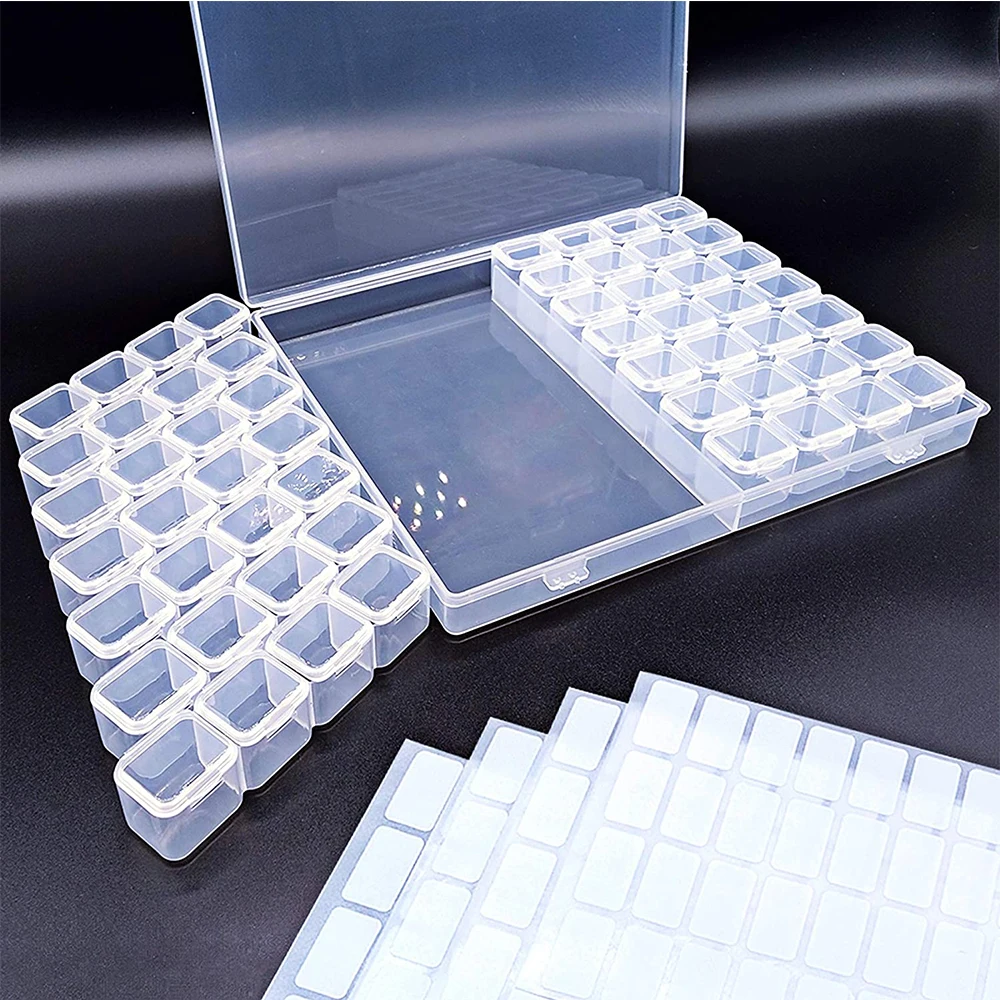 28/56 Girds Plastic Storage Box Jewelry Beads Diamond Painting Nail Art Storage Container Case Storage Box Diamond Painting Storage Box Storage Container Plastic Storage Box Jewelry Box