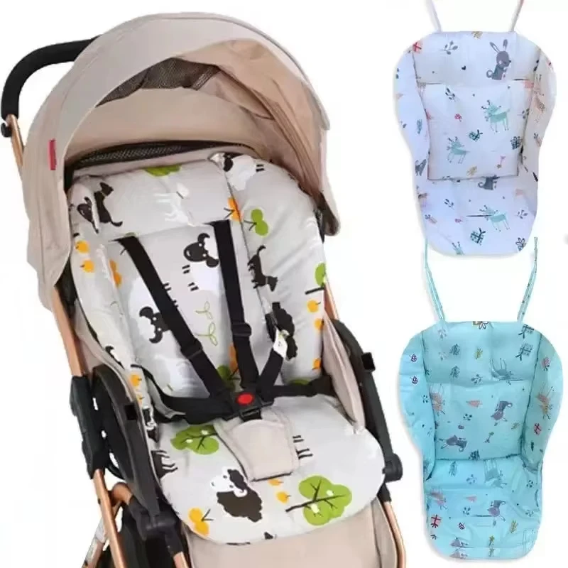 Baby Cushion for High Chair Baby Stroller Seat Cushion Cute Animal Pattern Soft Double-Sided Thick Breathable