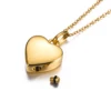 Glossy Heart Cremation Urn Necklace for Ashes Stainless Steel Memorial Jewelry Urn Pendant Keepsake Locket for Human Pet 4