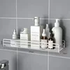 Bathroom Kitchen Storage Rack Black and White Non-porous Wall Mounted Toilet Toiletries Storage Rack Kitchen Food Storage Rack 5