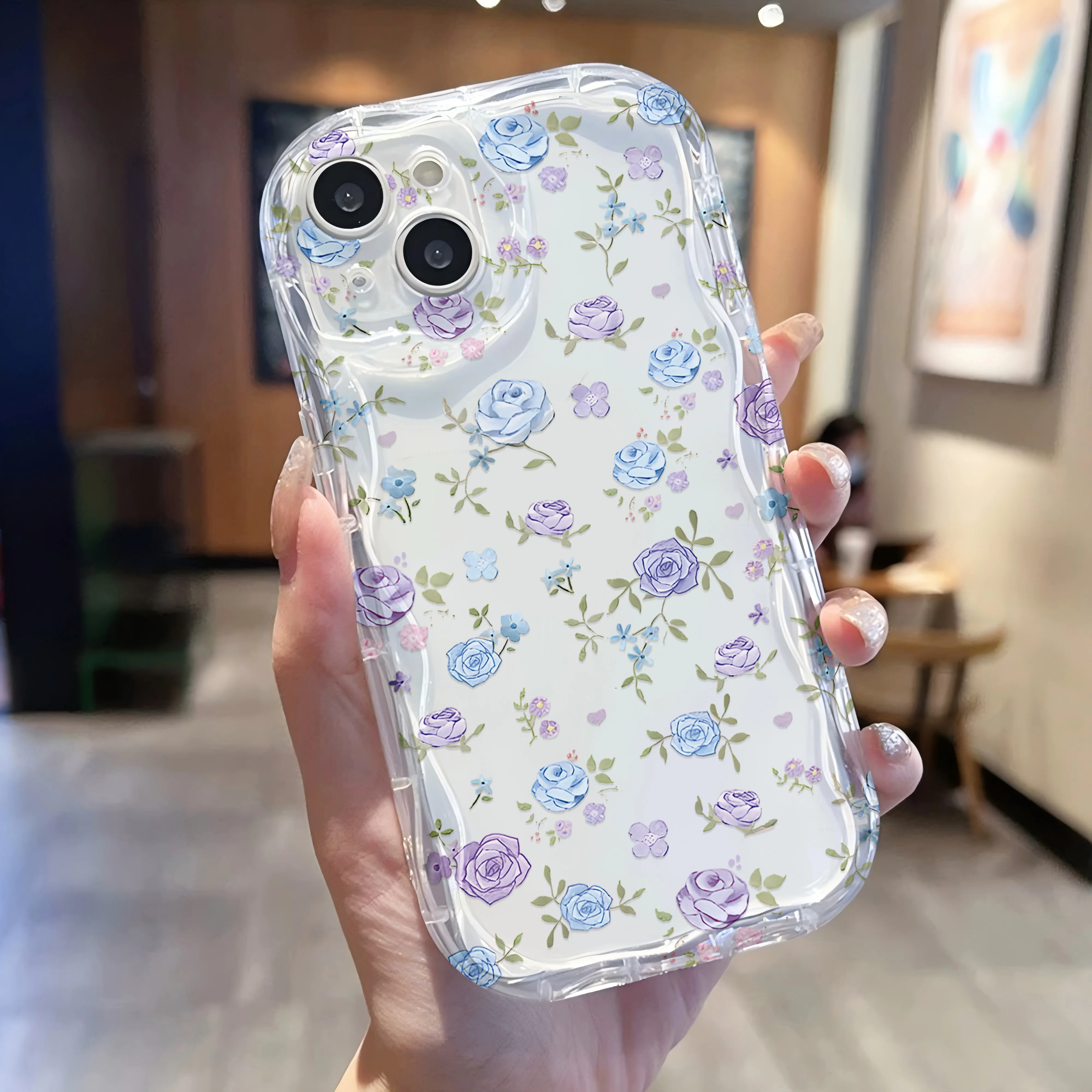 Chic Floral & Bracelet Design Phone Case - Stylish Protective Back Cover