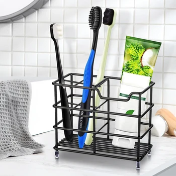 Black Stainless Toothbrush Holder 1