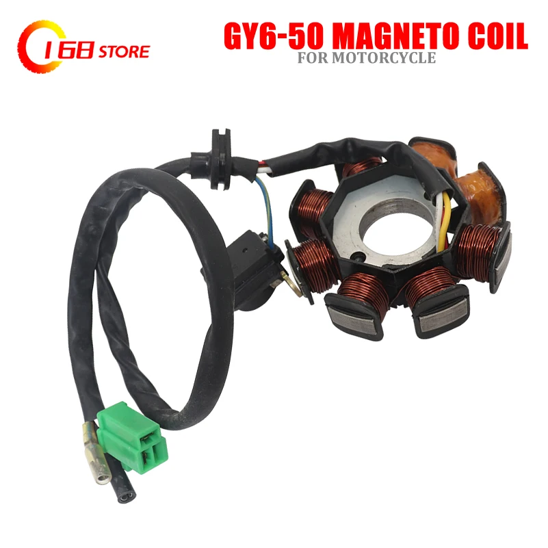 

GY6 50 Magneto Coil 8 Poles Coils 50cc Ignition Stator For Moped Scooter Sunl Roketa Vespa ATV Quad Go Kart Buggy Parts