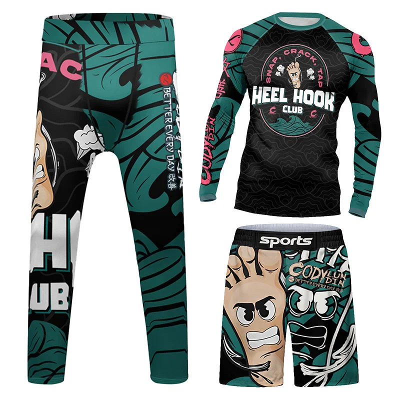 키즈 MMA BJJ 무에타이 스포츠웨어 트레이닝 러닝 래쉬가드 남아 복싱 주짓수 스포츠 슈트 짐 의류 아동 트레이닝복