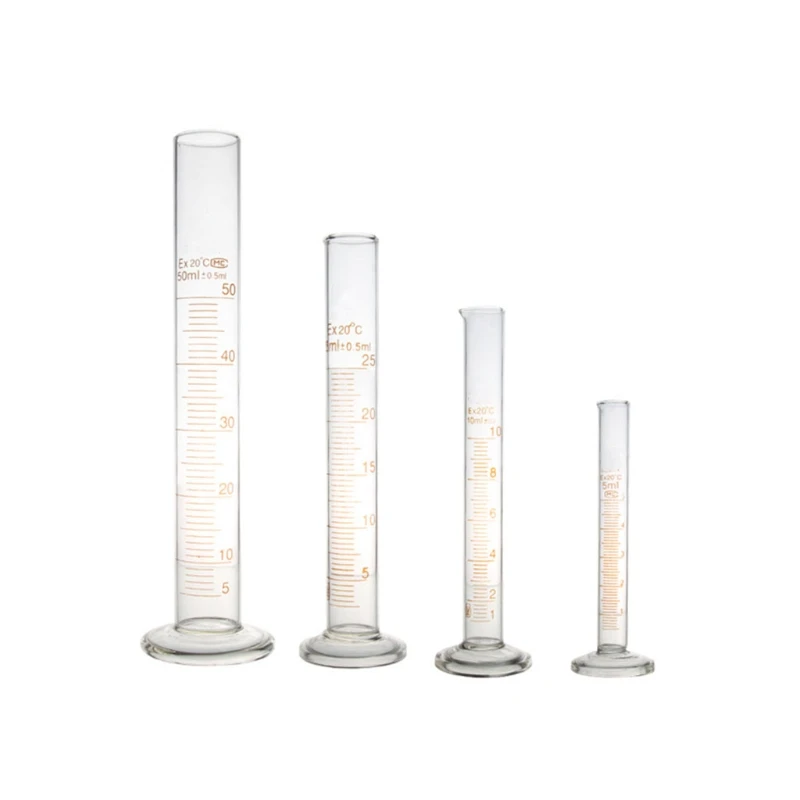 

Thick Glass Graduated Measuring Cylinder Glass Measuring Cylinder with Smooth Spout for Chemistry Lab