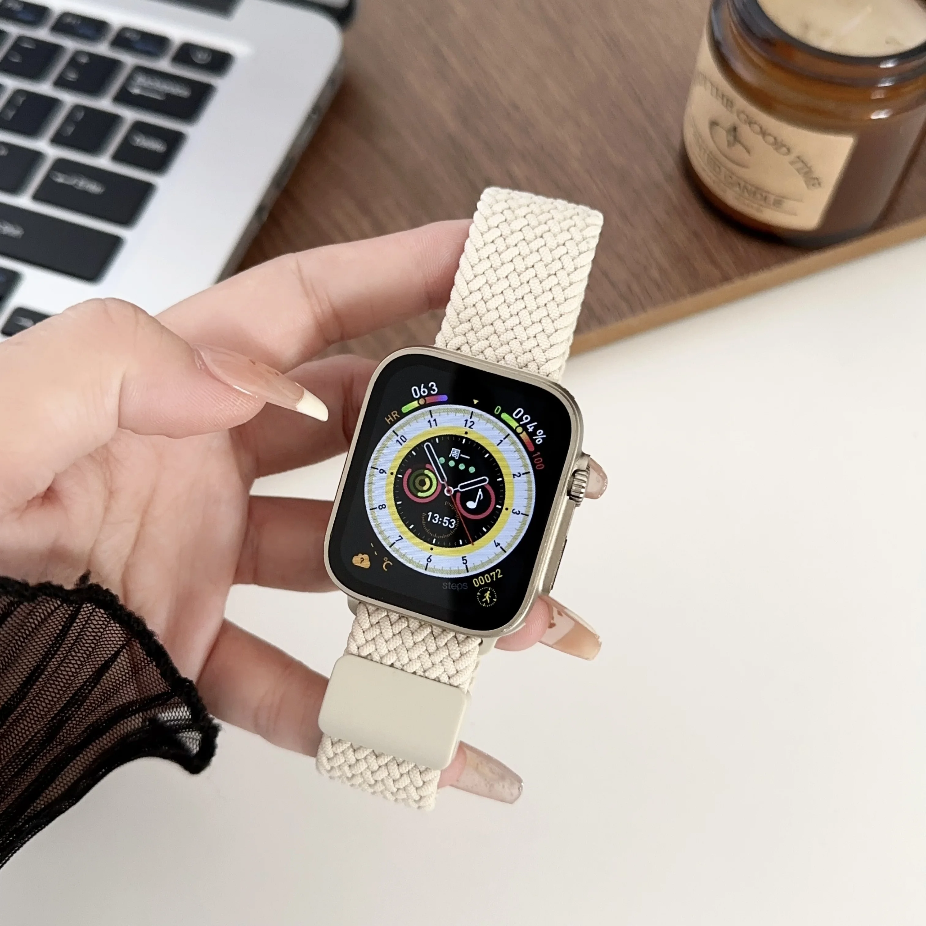 Braided Nylon Strap for Smartwatch - Stylish and Durable Bracelet Band