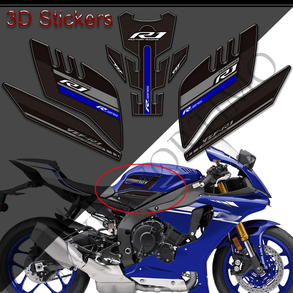 

For YAMAHA YZF-R1 YZF R1 YZFR1 Motorcycle Protector Stickers Decals Tank Pad Grips Gas Fuel Oil Kit Knee