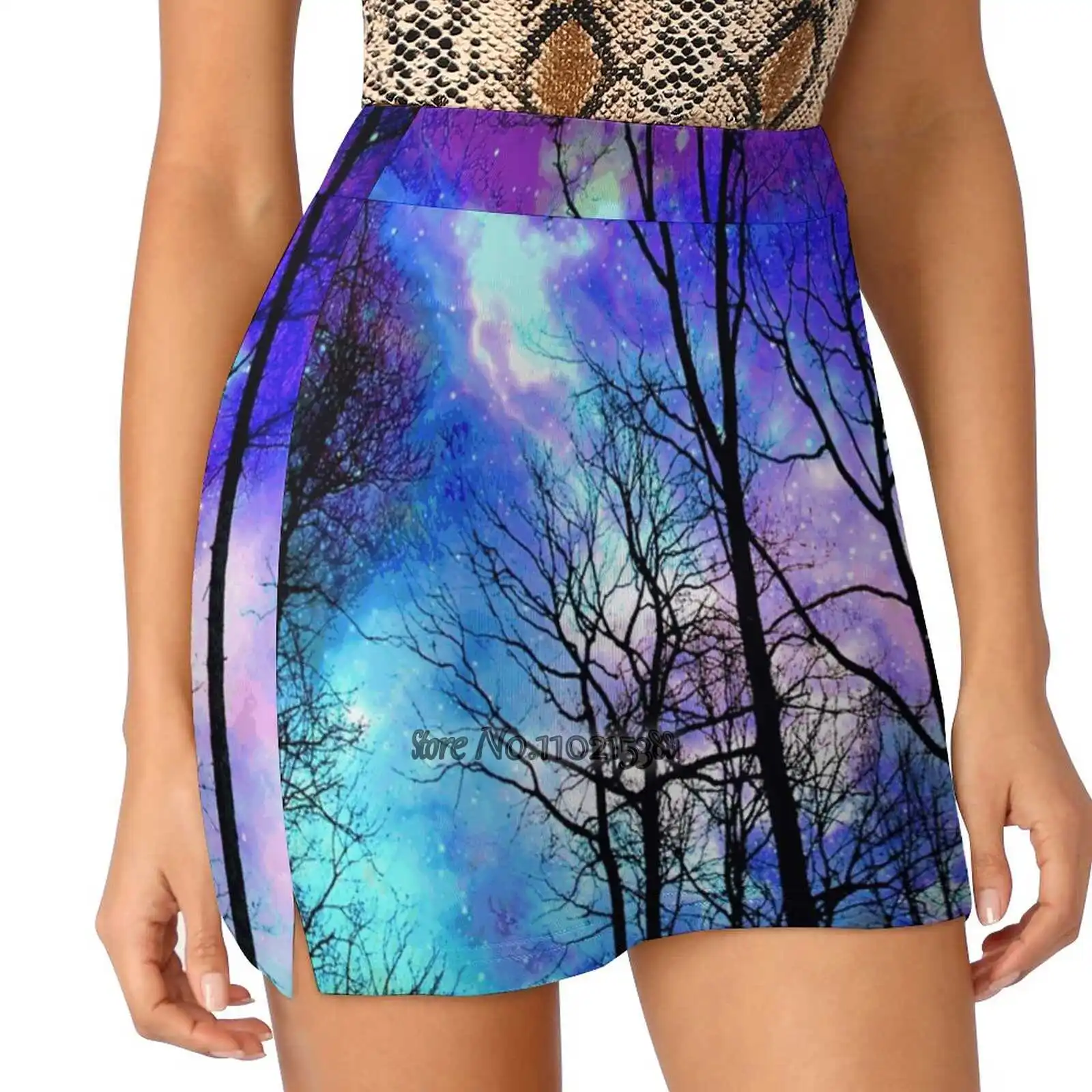 The Purple Sky S-4Xl Gonne Da Tennis Golf Fitness Athletic Shorts Gonna Con Tasca Per Telefono Sky Purple Pink Pastel Trees Nature