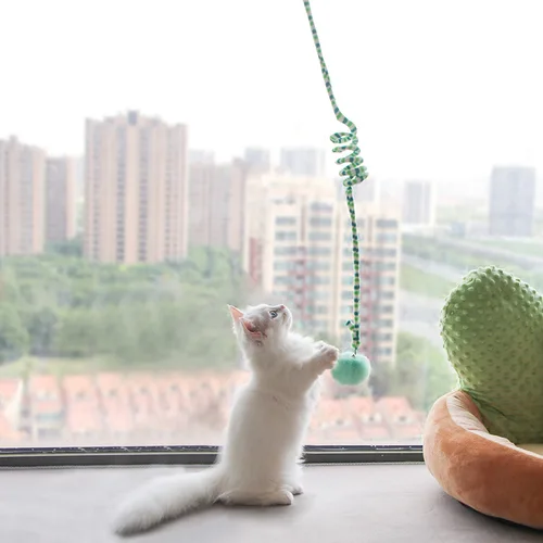 인터랙티브 고양이 걸이형 장난감, 시뮬레이션 고양이 장난감, 재미있는 셀프-hey 인터랙티브 장난감, 새끼 고양이 놀이, 티저 지팡이 장난감, 고양이 벨 2