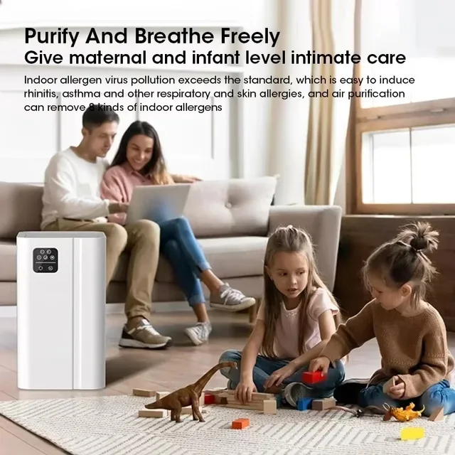 Intelligent negative ion air purifier with smoke/ozone/UV sterilization lamp remote control function Sterilization purifier 3